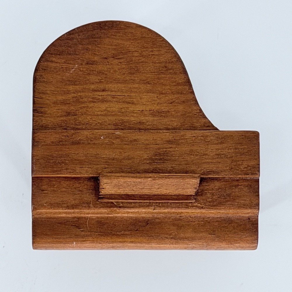 Vintage Wooden Dollhouse Baby Grand Piano & Bench Miniature Furniture Set - Picture 3 of 16